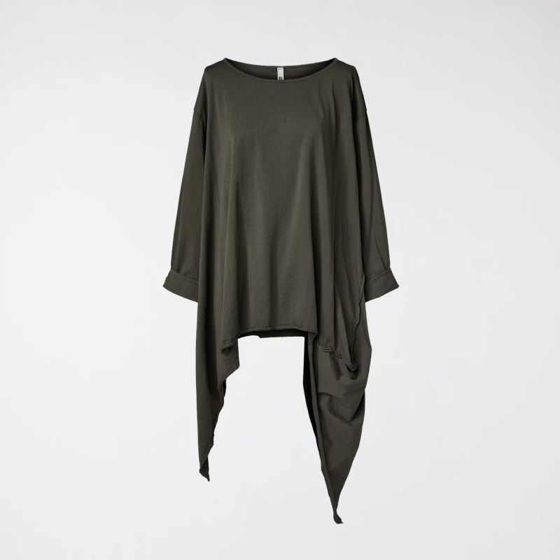 SIDE TOE T-SHIRT BROWN