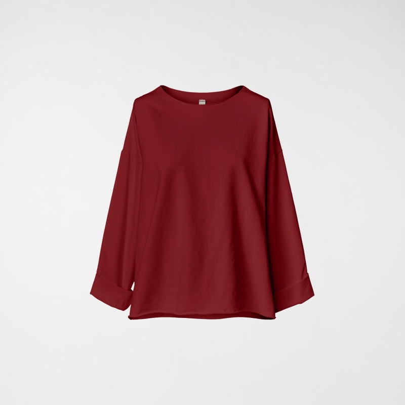FELPA LEGGERA BASIC BORDEAUX