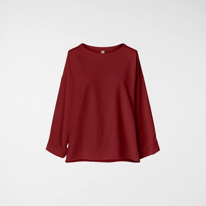 FELPA LEGGERA BASIC BORDEAUX