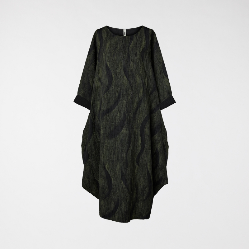 HEAVY EMBOSSED EFFECT DRESS