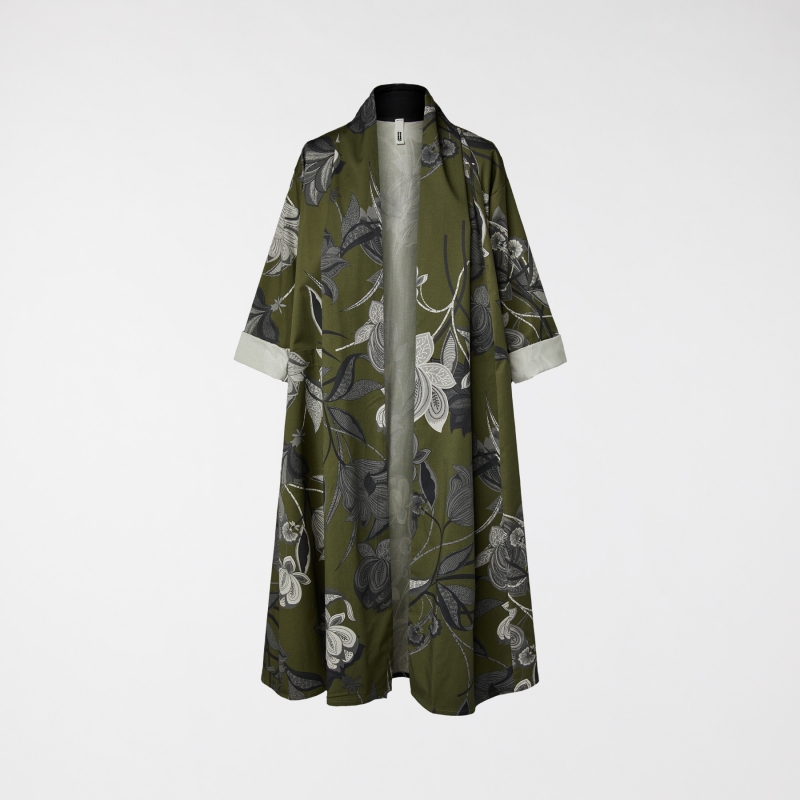 PRINTED COTTON CARDIGAN