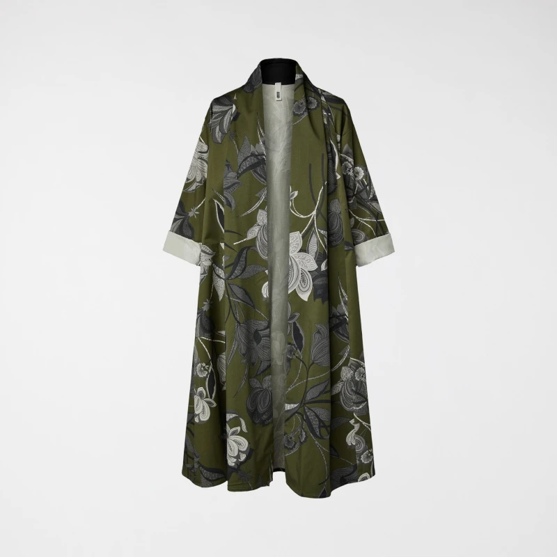 PRINTED COTTON CARDIGAN