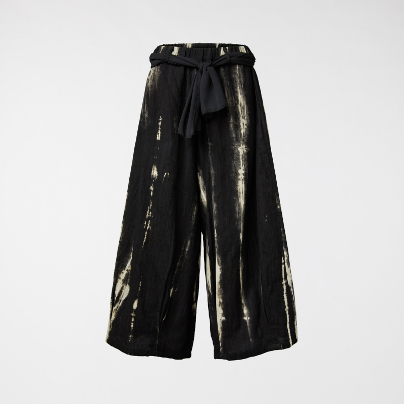 STRIATED FABRIC TROUSERS