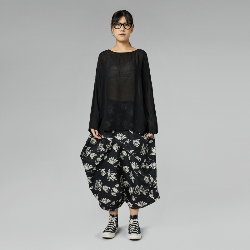 BLUSA SEMITRASPARENTE IN...