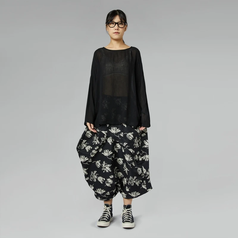 BLUSA SEMITRASPARENTE IN...