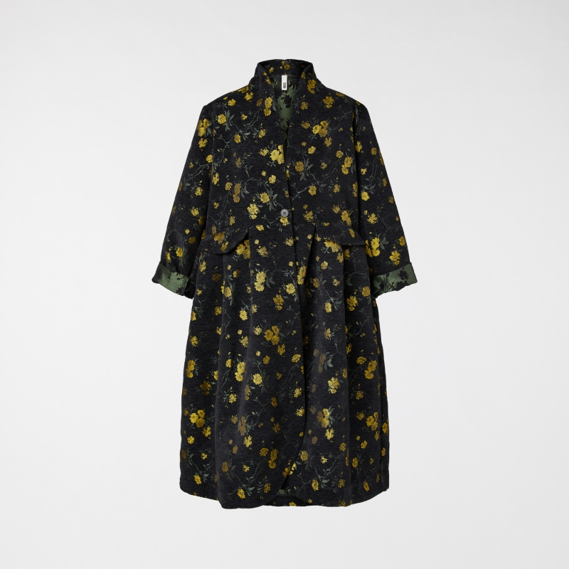 FLOWERED VELVET CARDIGAN
