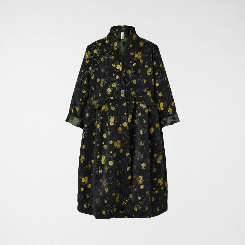 FLOWERED VELVET CARDIGAN