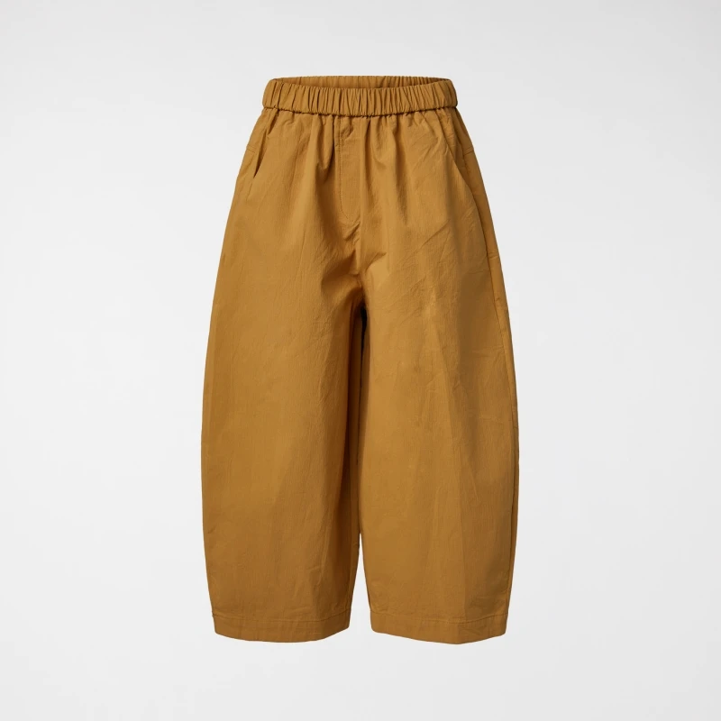 COTTON EGG TROUSERS APRICOT