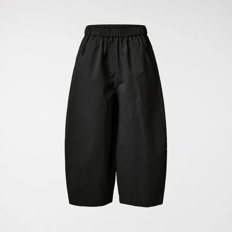 COTTON EGG TROUSERS BLACK