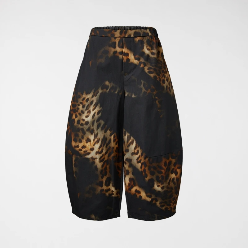 PANTALONI IN COTONE LEOPARDATO