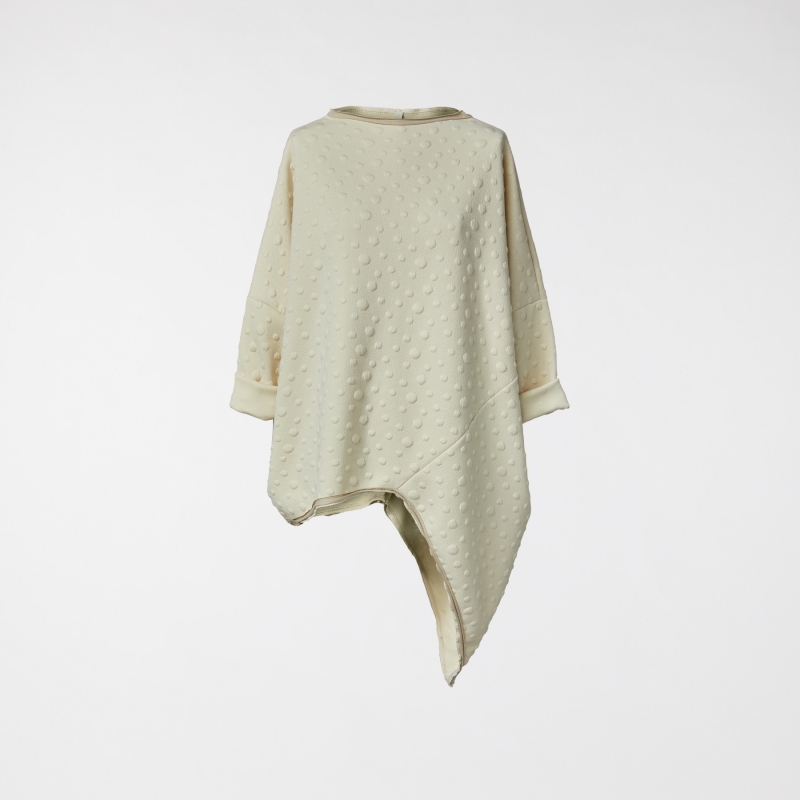 BLUSA ASIMMETRICA GOFFRATA...