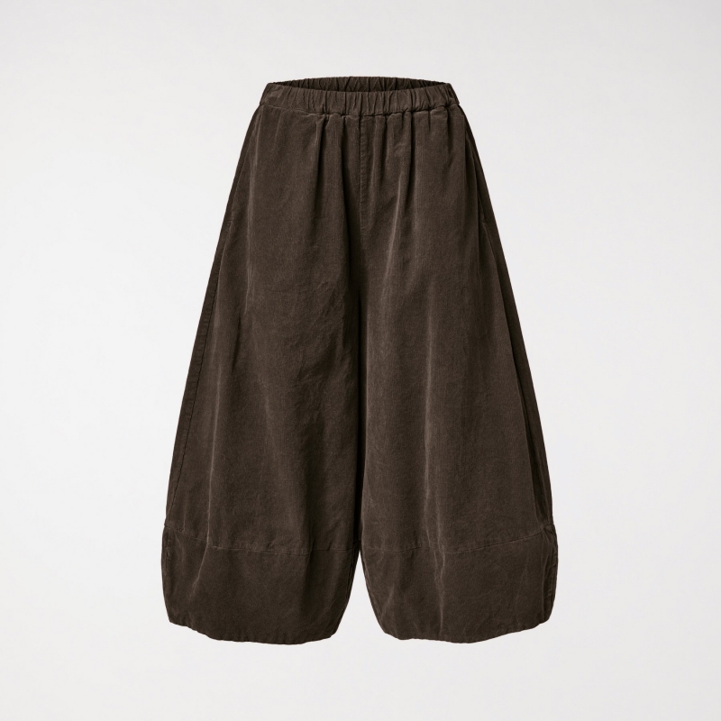 CROP HOSE AUS RIPP MARRONE...