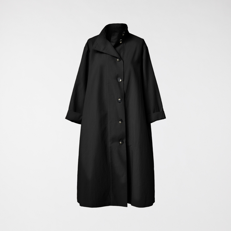 BULKY COTTON COAT BLACK