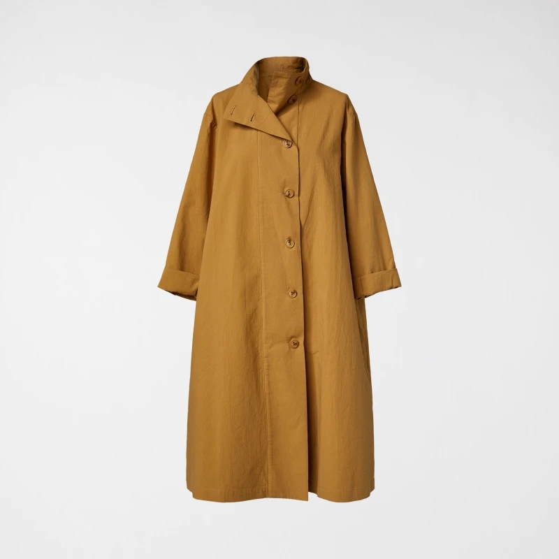 BULKY COTTON COAT APRICOT