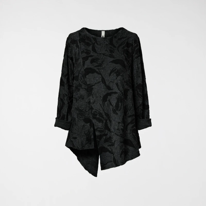 MAGLIA IN JACQUARD GRIGIO