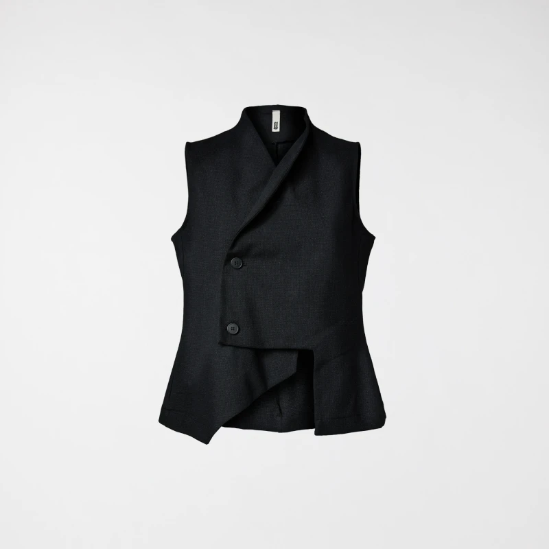 COTTON BLEND TWEED VEST