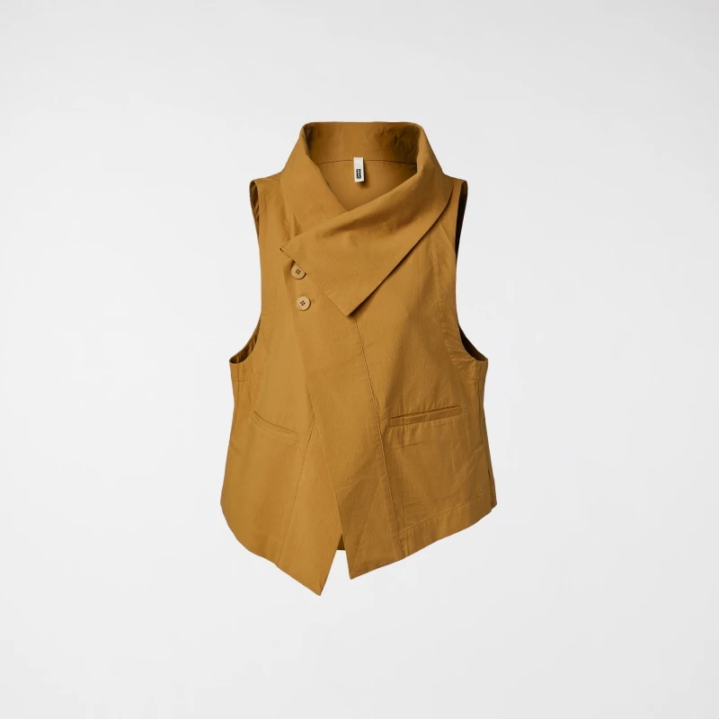 COTTON VEST APRICOT