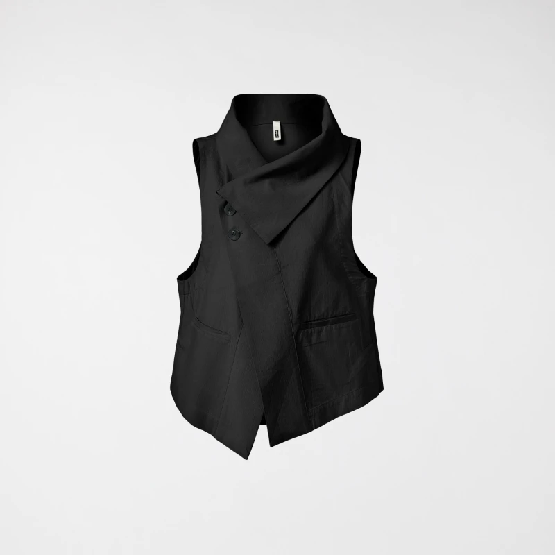 GILET IN COTONE NERO