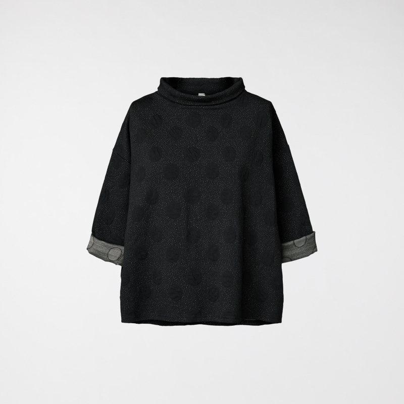 GEPRÄGTE BLUSE MIT PUNKTEN