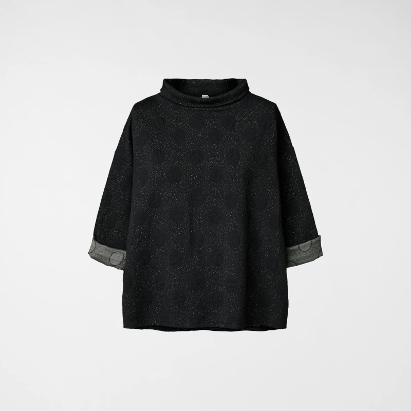 GEPRÄGTE BLUSE MIT PUNKTEN