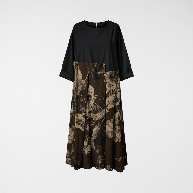 COTTON VELVET SKIRT DRESS