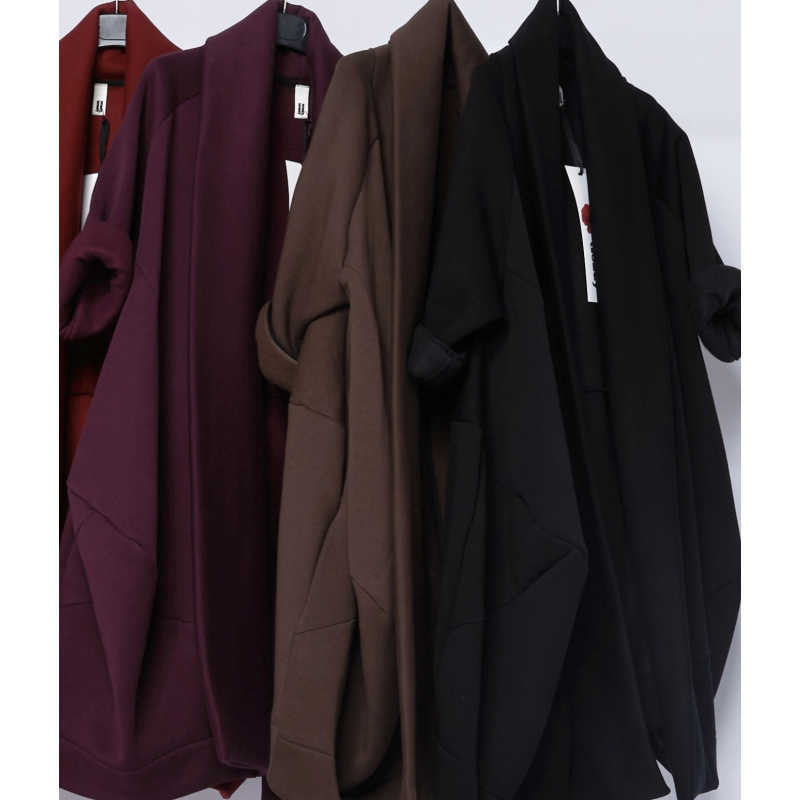 GAUZED CARDIGAN WINE