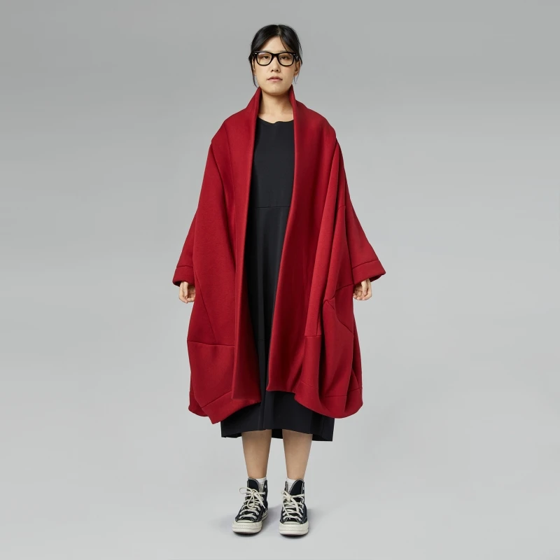 CARDIGAN GARZATO BORDEAUX