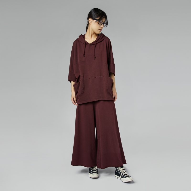 BASIC FLARED PANTS WINE