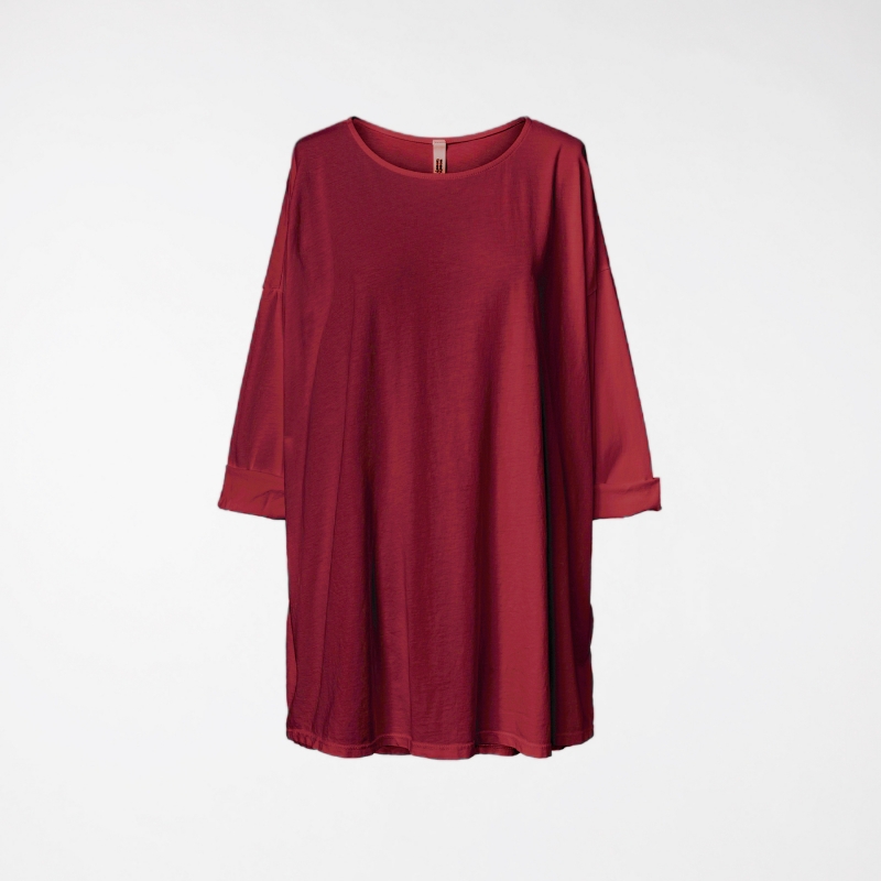 MAGLIA AMPIA BASICA BORDEAUX