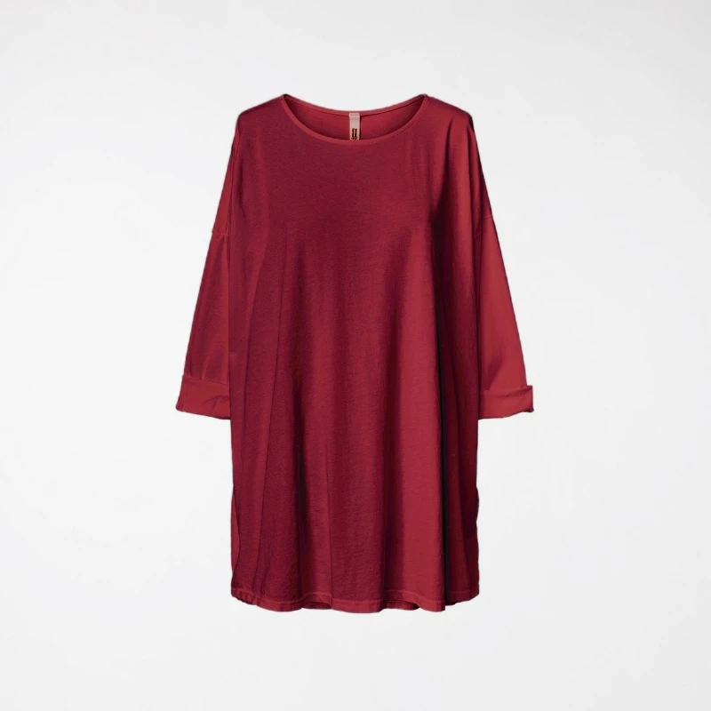 MAGLIA AMPIA BASICA BORDEAUX