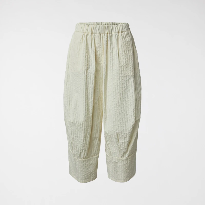 SEERSUCKER PANTS WHITE