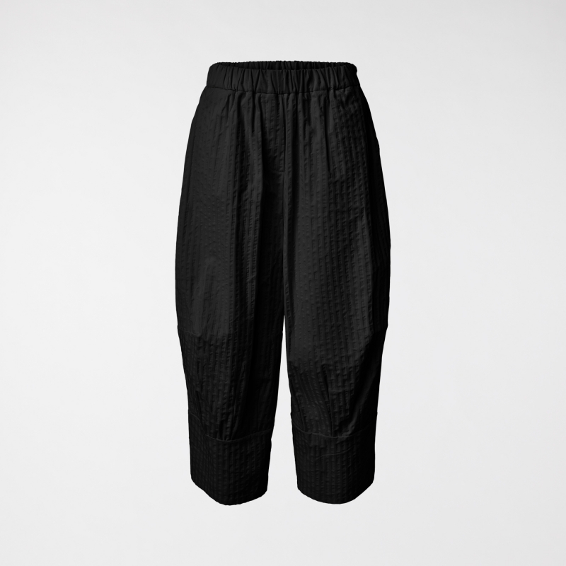 SEERSUCKER PANTS BLACK