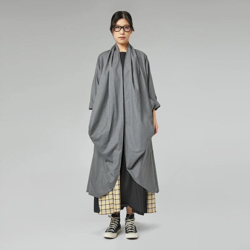 CARDIGAN IN TWILL GREY