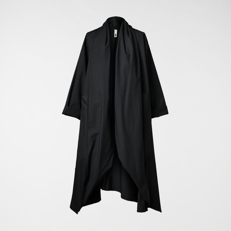 CARDIGAN AUS TWILL SCHWARZ