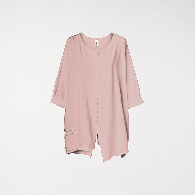 MAGLIA CON TASCHINO ROSA