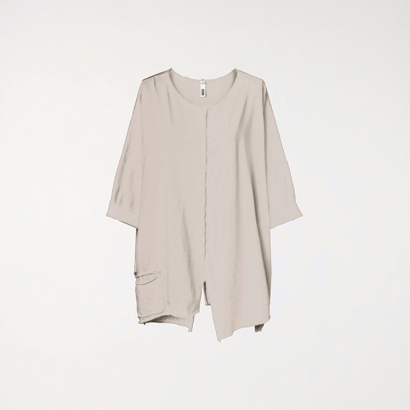 MAGLIA CON TASCHINO BEIGE