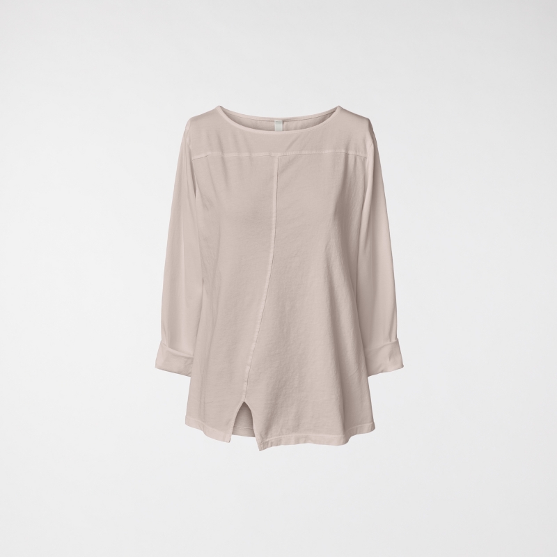 COTTON T-SHIRT WITH SPLIT...