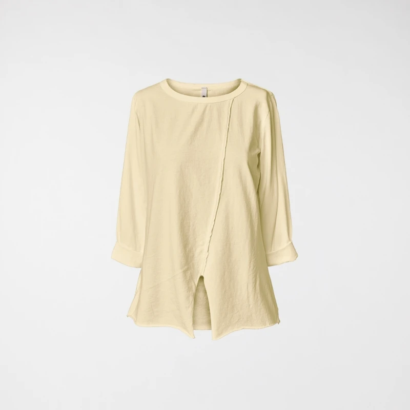 MAGLIETTA CON SPACCO CREMA