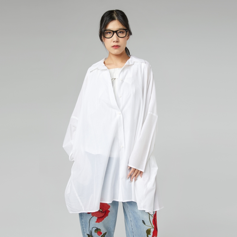 CAMICIA SEMITRASPARENTE BIANCO