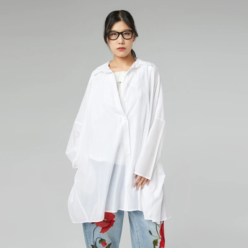 SEMI-TRANSPARENT SHIRT WHITE