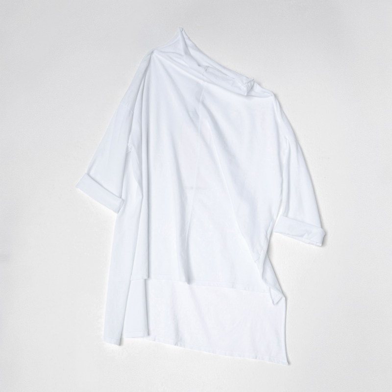 T-SHIRT WITH COLLAR WHITE
