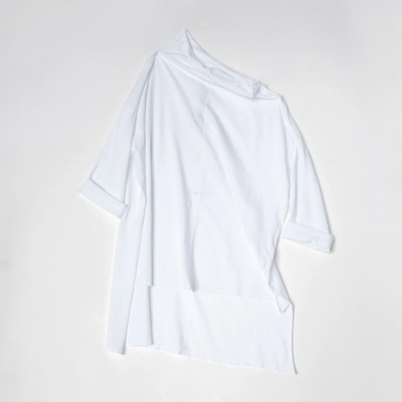 T-SHIRT WITH COLLAR WHITE