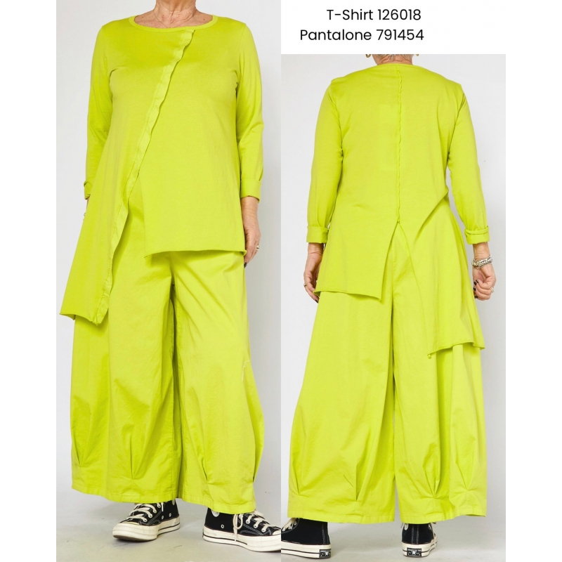 WIDE LEG COTTON TROUSERS