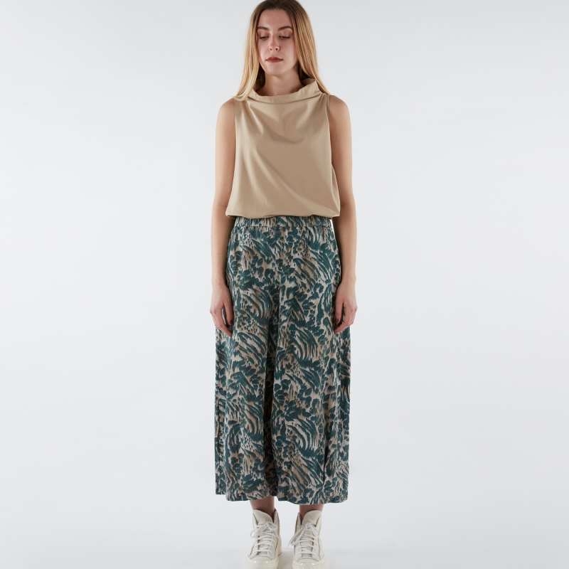 WIDE-LEG TROUSERS WITH ABSTRACT PATTERN