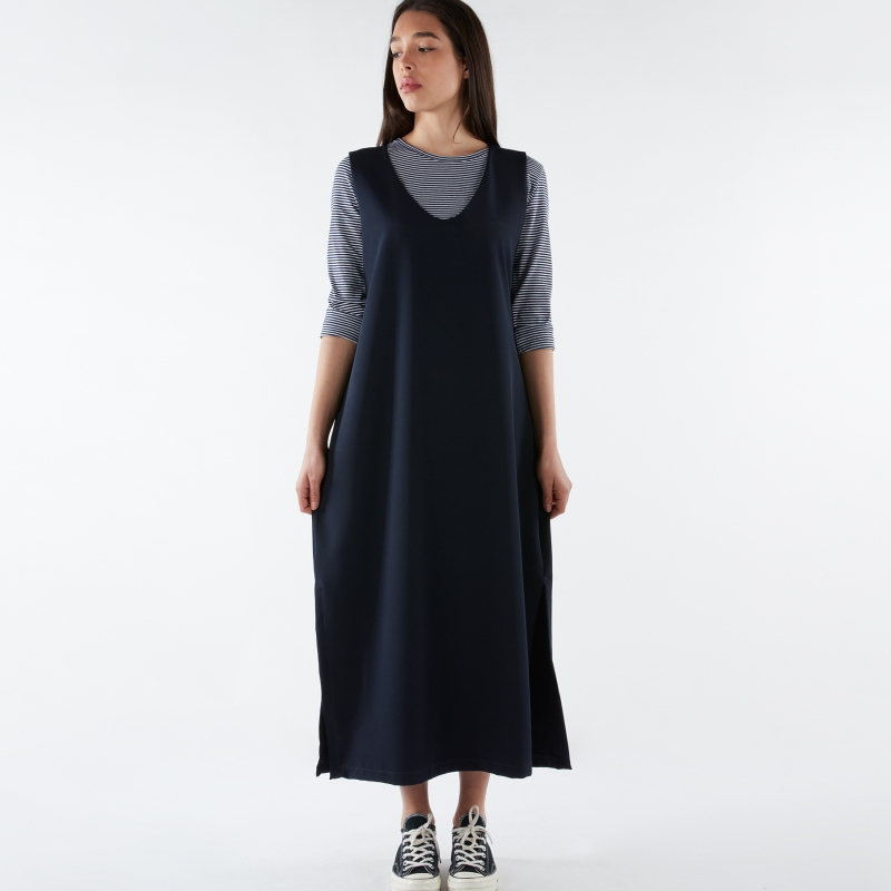 wide neck gown