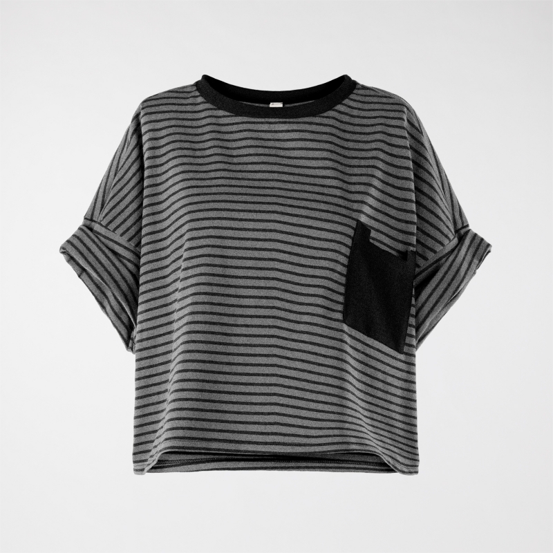 T-SHIRT CROPPED A RIGHE