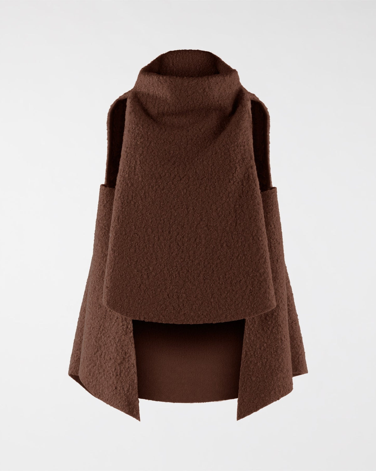 GILET BOUCLÉ À COL HAUT