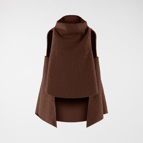 HIGH COLLAR BOUCLÉ WAISTCOAT