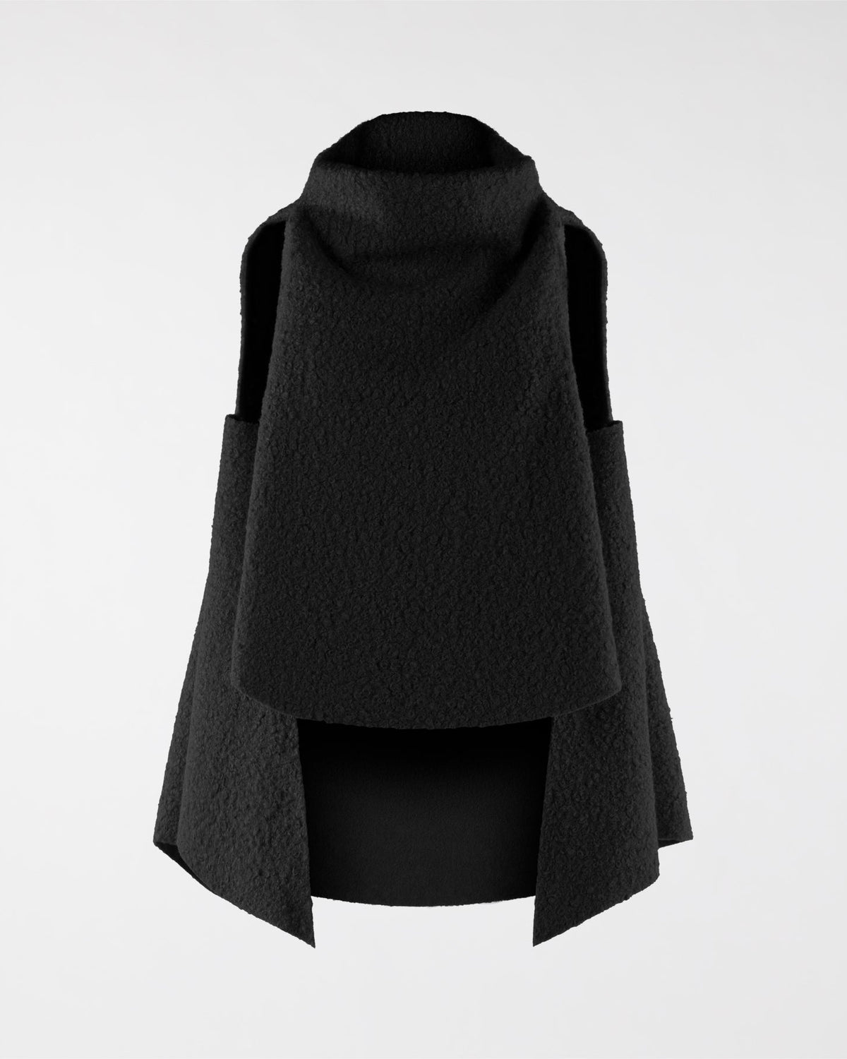 GILET BOUCLÉ À COL HAUT