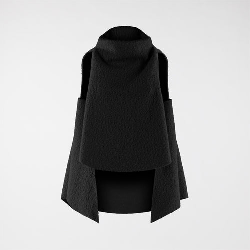 HIGH COLLAR BOUCLÉ WAISTCOAT